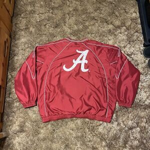Vintage Alabama Crimson Tide College Football Windbreaker Crewneck Red XXLarge